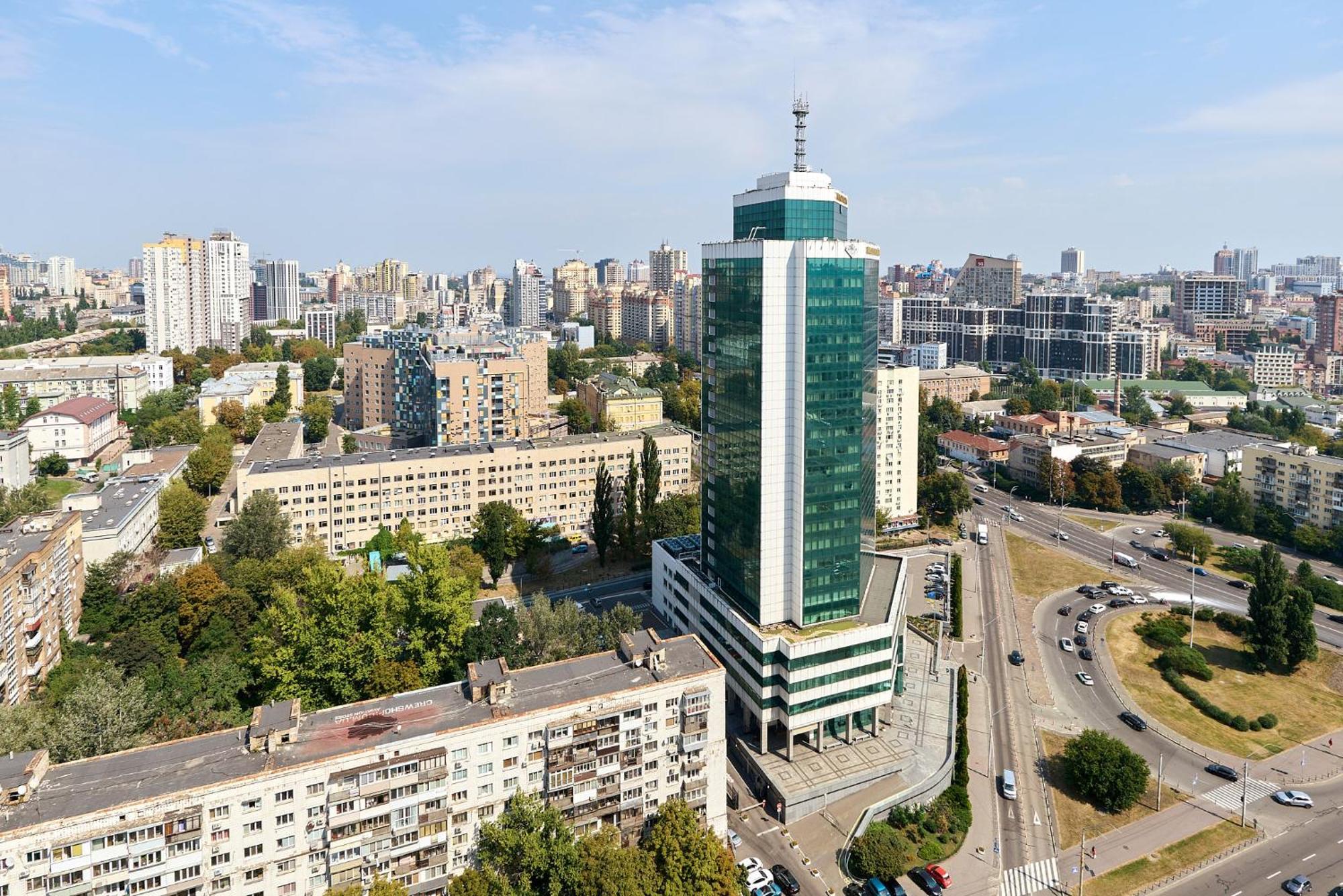 Manhattan City Apart View On The City- Parking Kiev Bagian luar foto